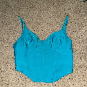 Urban Outfitters Turquoise Corset Camisole Top